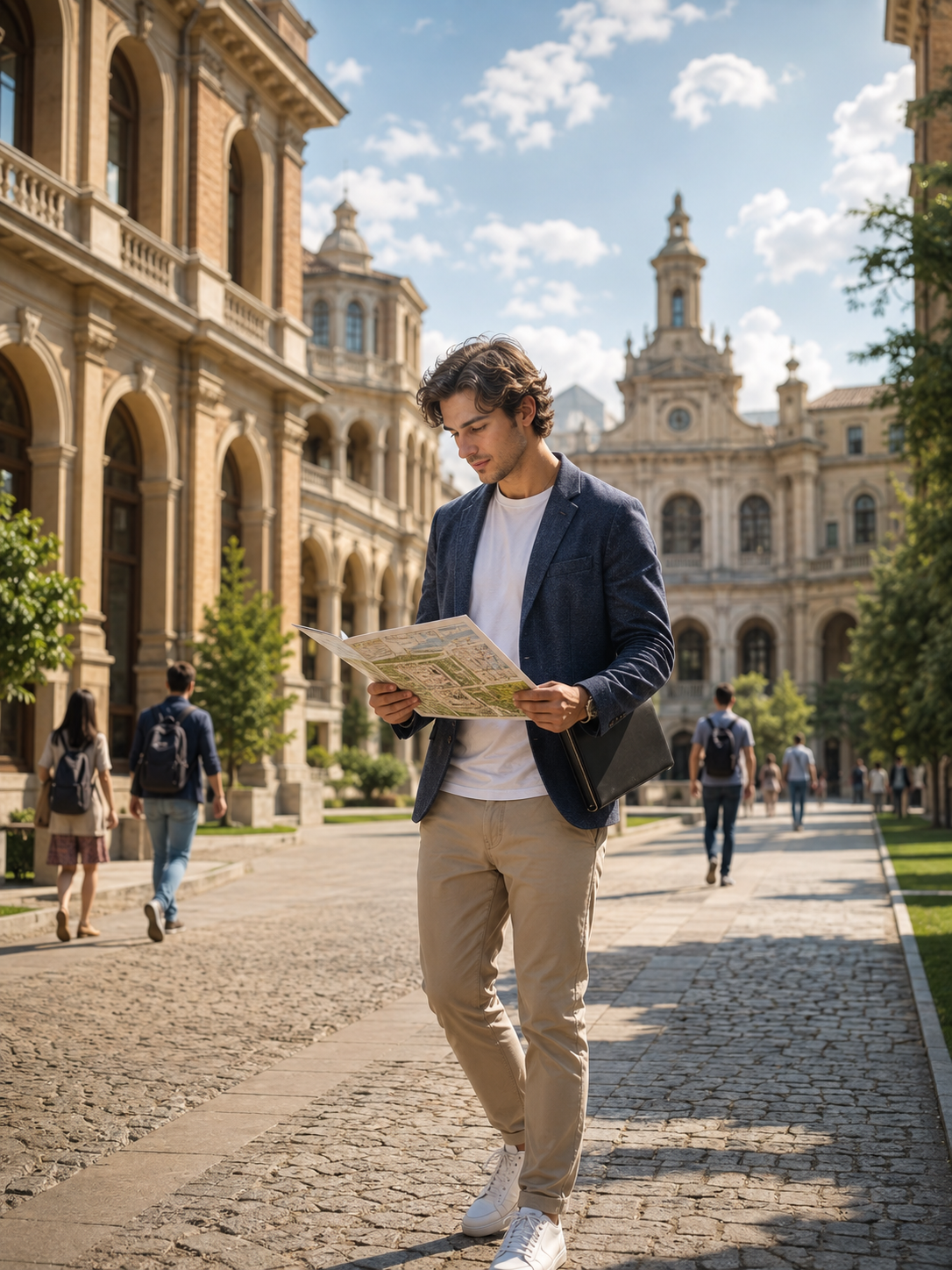 exploring the historic university courtyard